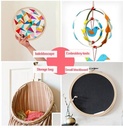 Bamboe ring Borduurring Flowerhoop met stelschroef 18 cm /stuk Bamboo bloemenring