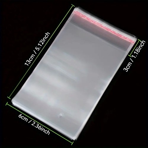 Cellofaan zakjes met flap 7x12cm  100 st PAK cellofaanzakjes