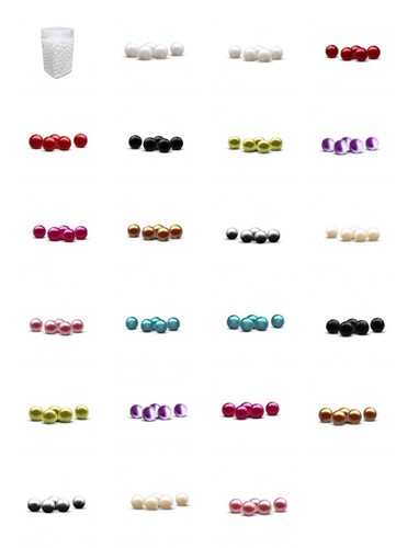 Parelspeld Parelspelden Push pin 8 mm lila set 72 
