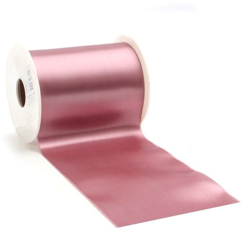 WIDE Satin Satijn Oud Roze 100 mm rol 25 meter 