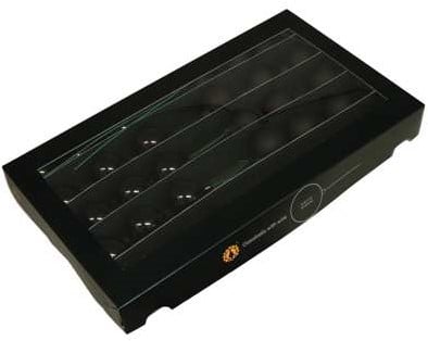 Kerstballen op Lange draad Black mat glans combi 4 cm 30 stuks