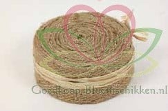 Jute band dicht Naturel 2 meter kleinverpakking