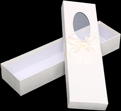 Bloemendoos Crème Rose Box met venster en strik cadeau doos voor rozenboeket 36 cm