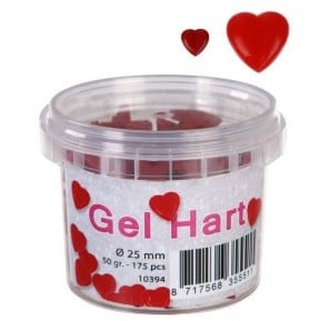 Waterparels Gelparels Rode Hartjes 50 gram