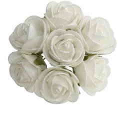 Mini Foam Roos Creme 3 cm Zak 84 stuks