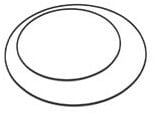 Metalen ring Zwart gelakt 40 cm per stuk