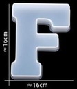 Siliconenmal Letter F voor Epoxy resin, zeep en kaarsen 16 cm per stuk