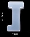 Siliconenmal Letter J voor Epoxy resin, zeep en kaarsen 16 cm per stuk