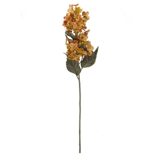 Pluim Hortensia Oranje Zijdenbloem 72 cm per stuk
