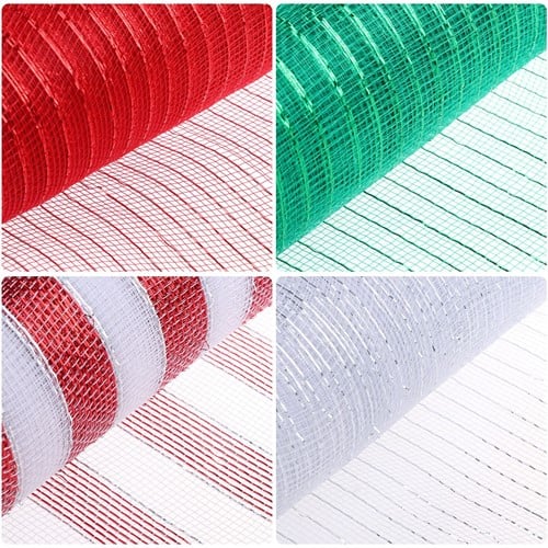 [A-022868] Decomesh Metallic Groen draad 26 cm rol 9 meter voor kransen en inpakken