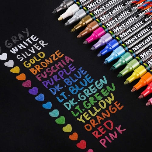 [A-023171] Viltstift Metalic marker watervast Fuchsia 3 mm per stuk