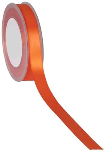 [A-023296] Dubbelsatijn lint Oranje 15 mm rol 25 meter