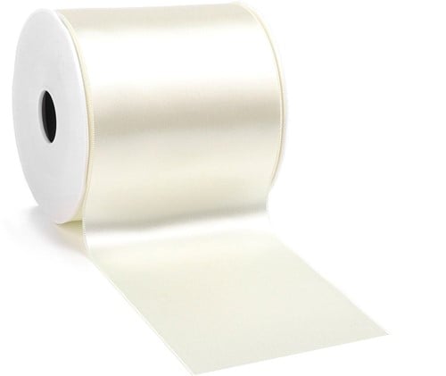 [A-025487] WIDE Satin Satijn Oud Creme 100 mm rol 25 meter 