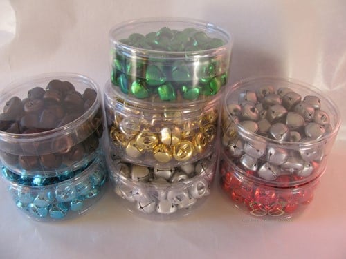[A-008941] Christmas bells Wedding Wands Brons Glans 12 mm doosje ca. 60 stuks
