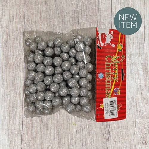 [A-009661] Mini deco balls decobolletjes Zilver 15 mm 140 gr