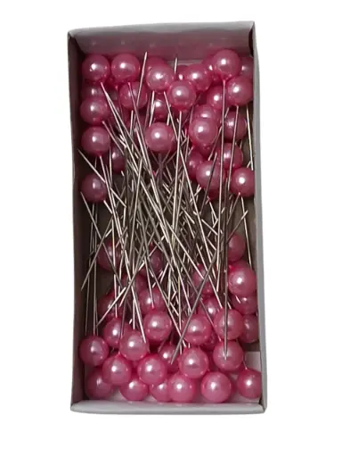 [A-014699] Parelspelden Push pin Soft Pink 8 mm Set 72