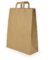 [A-022378] Papieren Draagtas plat handgreep 45x17x48 cm set 25 stuks