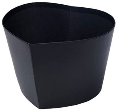 [A-025743] Bloemendoos zonder deksel hartvorm karton Zwart 14 cm