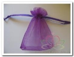 [A-005374] Cadeauzakje giftbag Organza Paars 7x9 cm