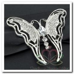 [A-005335] Strass Slider Vlinder Zilver diamantjes