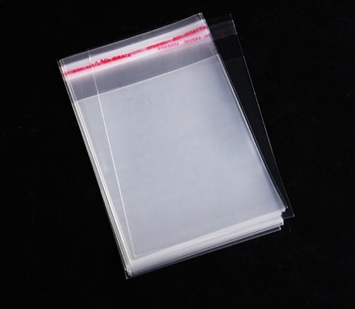 [A-024097] Cellofaan zakjes met flap 25 micron 12 x 18 cm pak 100 stuks