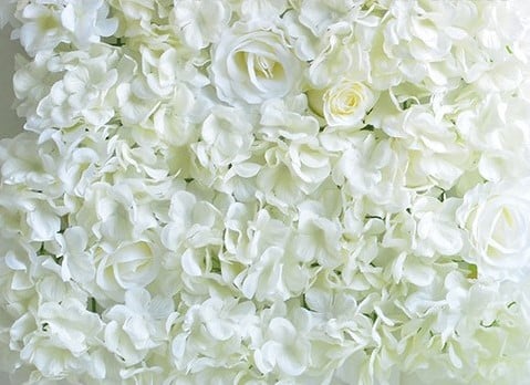 [A-016466] Flowerwall 40x60 cm 3D Wit Kant en Klaar
