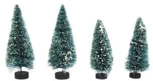[A-023600] Dennenboompjes Besneeuwd Succulent gesorteerd 9+12 cm 4 stuks
