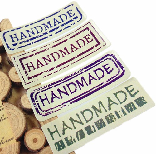 [A-019452] Sluitstickers Handmade uppercase different style etiket 80 labels