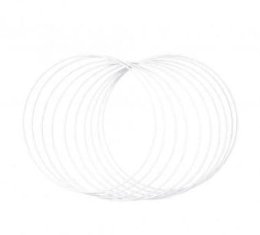 [A-022237] Metalen ring Wit gelakt 25 cm doos 10 stuks