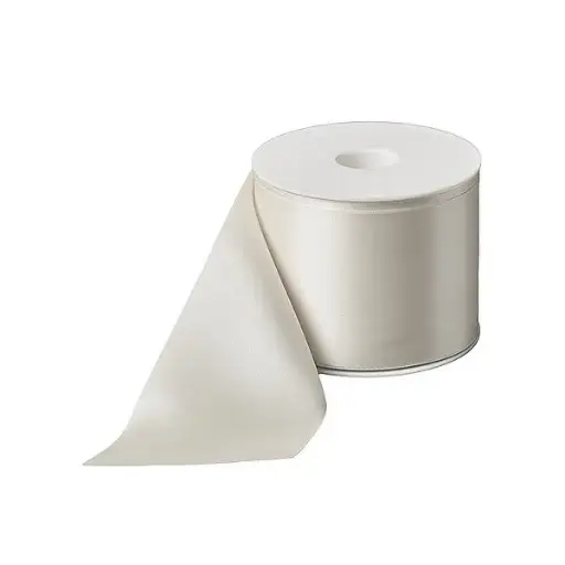 [A-019647] Dubbelsatijn Creative Ribbon Natur Stevig voor lintprinters 75 mm x 25 m
