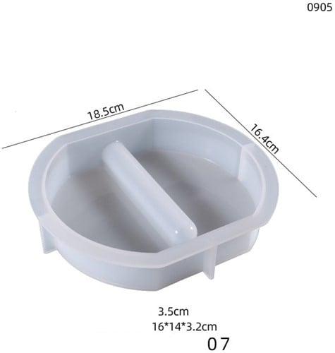 [A-024314] Siliconenmal Plat recht 07 reageerbuis Epoxy resin 16 cm per stuk