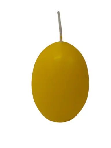[A-027940] Eikaars Eierkaarsen Geel 65x45 mm per stuk   