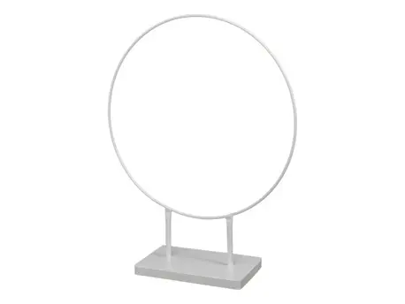 [A-027959] Metalen frame Ring op voet Dubbele poot Wit Ø 38x48.5 cm per stuk 